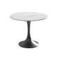 Round Dining Table Set with Metal Chairs 1/5 Pieces Modern Dining Set for Home