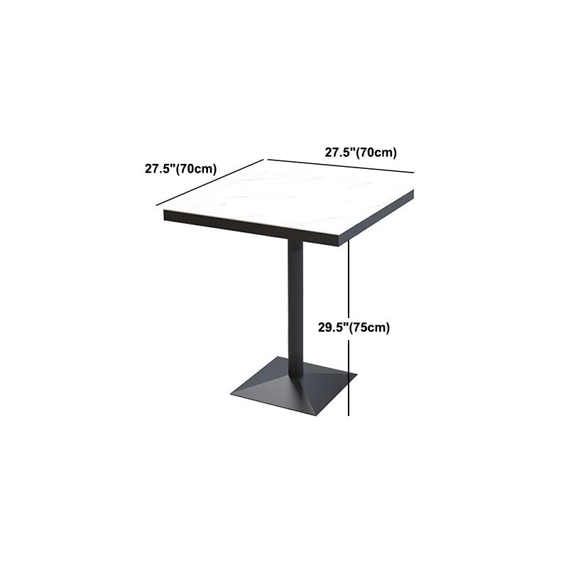 Sintered Stone Dining Table Industrial Square Dining Table with Metal Base Clearhalo 'Dining Tables & Seating' 'Dining Tables' 'dining_table' 'furn' 'furn_dining_table' 'Furniture' 'Kitchen & Dining Furniture' 1200x1200_bb8d1f2e-2e32-4398-9f90-86f8e48b458c