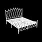 Glam Metal Arched Standard Bed with Open-Frame Headboard, Mattress Not Included