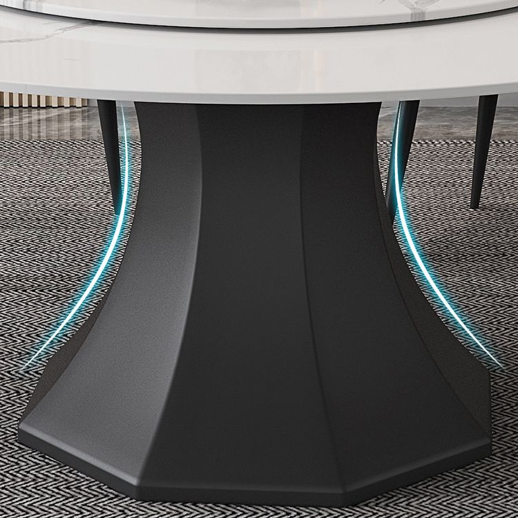 Contemporary 1/4/5/7/9/13 Pieces Furniture Round Stone Dining Set in White Clearhalo 'Dining Room Sets' 'Dining Tables & Seating' 'dining_room_set' 'furn' 'furn_dining_room_set' 'Furniture' 'Kitchen & Dining Furniture' 1200x1200_bb8e08d8-2e04-4196-a49c-8d7f41154a7e