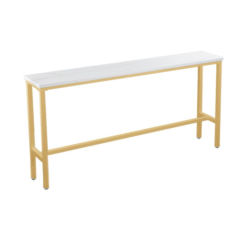 Marble Counter Wine Table with Rectangle Table Top Trestle Table - 41.3" H Clearhalo 'Bar Furniture' 'Bar Tables' 'bar_tables' 'furn' 'furn_bar_tables' 'Furniture' 'furniture_bar_tables' 'Kitchen & Dining Furniture' 'kitchen&dining_furn' 'kitchen' 1200x1200_bb8fdcbe-5cc3-42ab-8f3e-df17f4136896