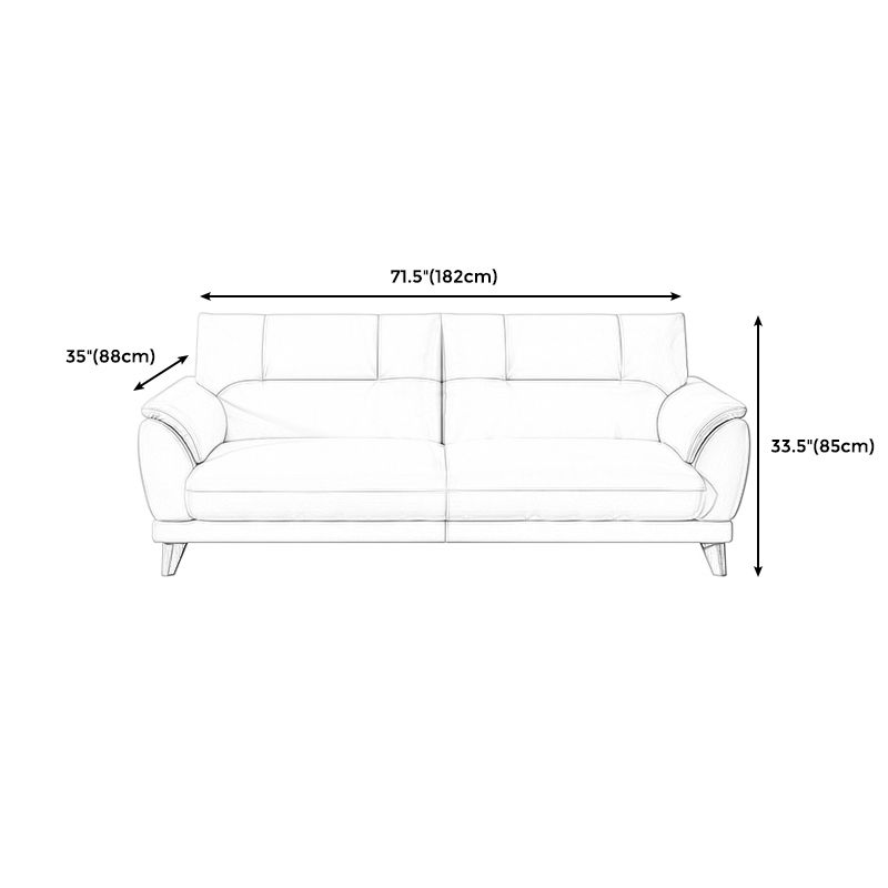 Ultra-Modern Sewn Pillow Back Sofa 33.46"H Pillow Top Arm Wear Resistance Sofa Clearhalo 'furn' 'furn_sofas' 'Furniture' 'furniture_sofas' 'kitchen' 'kitchen_sofas' 'Living Room Furniture' 'Sofa' 'sofas' 1200x1200_bb900cfd-ffe8-4e96-8820-f76b2d010eb1