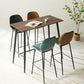 Contemporary PU Leather Bar Stool Low Back Upholstered Bar Stool