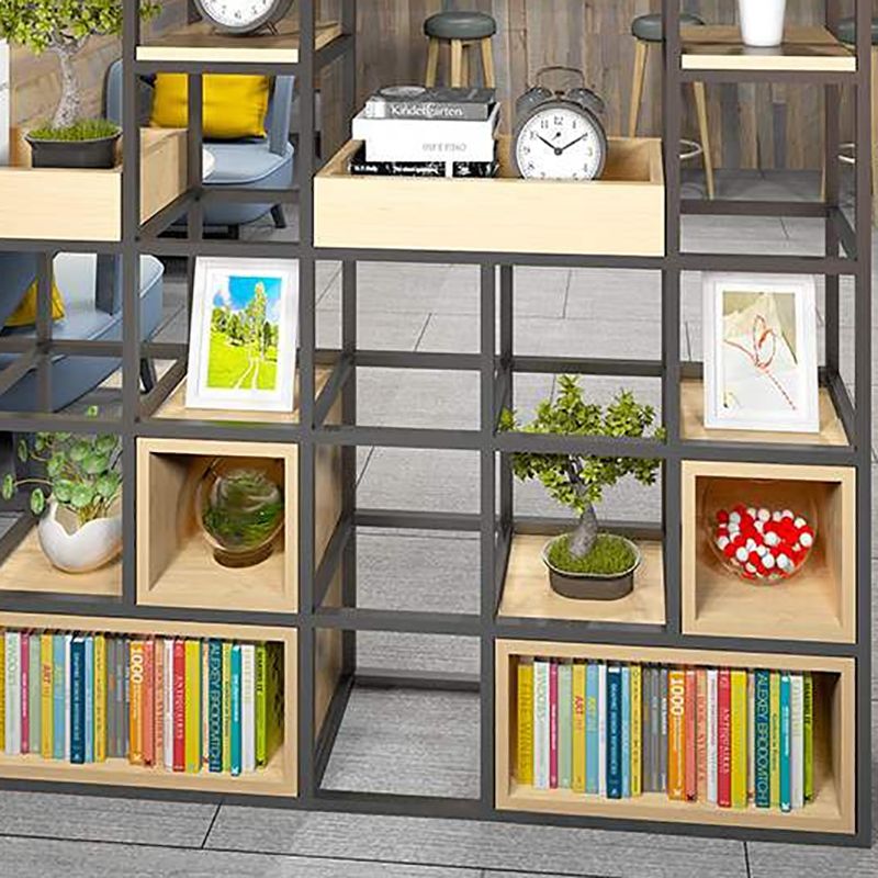 Moderno libreria in legno massiccio metallo etagere libreria aperta 9,8 "w