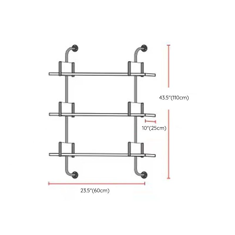 Metal and Wooden Shelf Bookcase Open Wall Mounted Gold Bookshelf for Home Clearhalo 'Bookcases' 'furn' 'furn_bookcases' 'Furniture' 'Office Furniture' 1200x1200_bb91ea16-56c9-417a-a31c-3c056fce862a