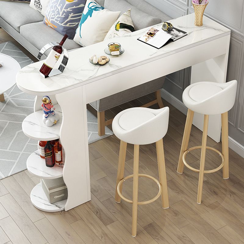 Glam Free Form Pub Table Set 1/2/3 Pieces Matte Finish Bar Set Clearhalo 'Bar Furniture' 'furn' 'furn_home_bar_bar_sets' 'Furniture' 'Home Bars & Bar Sets' 'home_bar_bar_sets' 'Kitchen & Dining Furniture' 1200x1200_bb93466e-5bb7-4780-b7ae-ba8f5cb4ad70