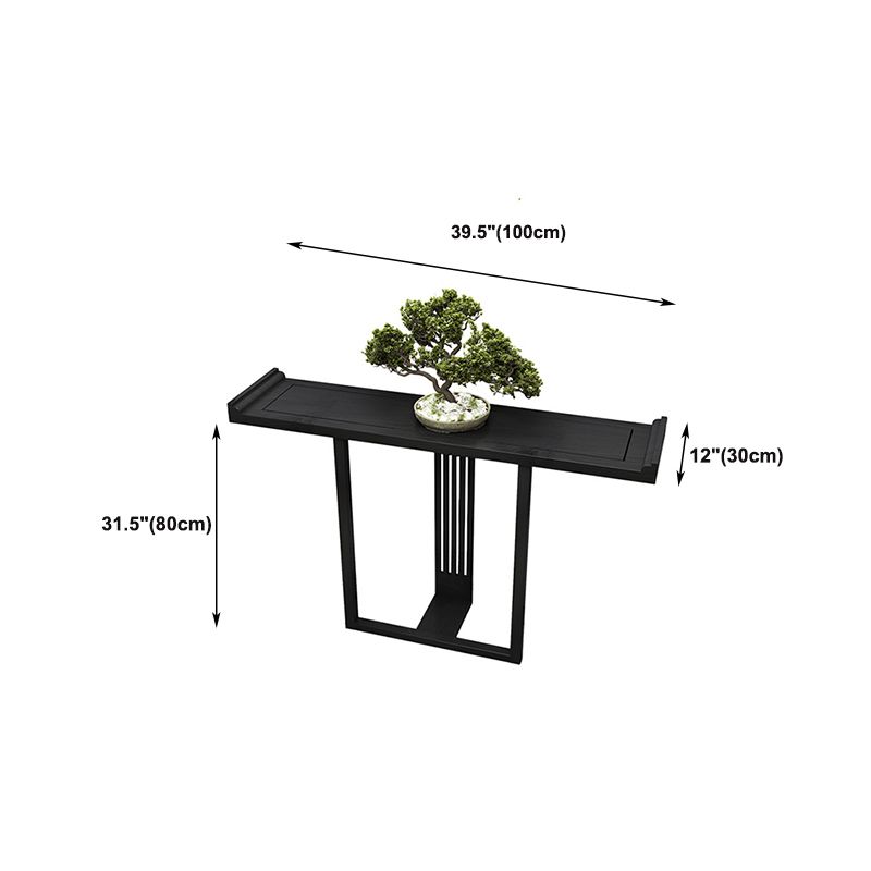 Console ovale da 11,8 "W del tavolo ovale moderno console in legno massiccio