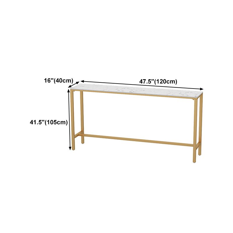 Nordic Glam Rectangle Bar Counter Table Sintered Stone Dining Table Clearhalo 'Bar Furniture' 'Bar Tables' 'bar_tables' 'furn' 'furn_bar_tables' 'Furniture' 'furniture_bar_tables' 'Kitchen & Dining Furniture' 1200x1200_bb9555ac-5b5b-4d35-868f-75e10246b42f
