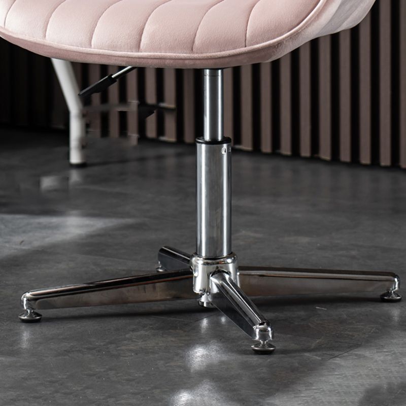 Sedia da ufficio moderna in metallo con schienale medio e altezza del sedile regolabile