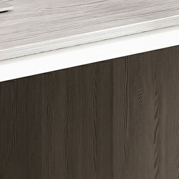 Bureau d'écriture en bois d'ingénierie contemporain rectangulaire Bureau de bureau de chambre à coucher avec tiroirs