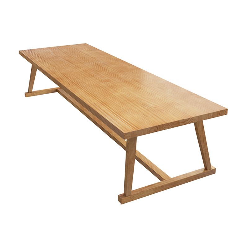 Solid Wood Contemporary Dining Table Rectangle Table with Trestle base Clearhalo ' dining_table' 'Dining Tables & Seating' 'Dining Tables' 'furn' 'furn_dining_table' 'Furniture' 'furniture_dining_table' 'Kitchen & Dining Furniture' 'kitchen&dining_furn' 'kitchen' 'kitchen_dining_table' 1200x1200_bb98137b-84ad-48ae-8ff9-8904969ac1d0