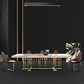 Glam Rectangle Shape Marble Dining Table Standard Dining Table for Kitchen Clearhalo ' dining_table' 'Dining Tables & Seating' 'Dining Tables' 'furn' 'furn_dining_table' 'Furniture' 'furniture_dining_table' 'Kitchen & Dining Furniture' 'kitchen&dining_furn' 'kitchen' 'kitchen_dining_table' 1200x1200_bb982a74-6929-49a5-83b9-684544351028