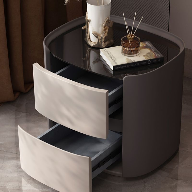 モダンなアクセントテーブルナイトスタンドアンティークフィニッシュベッドナイトスタンドの引き出し付き