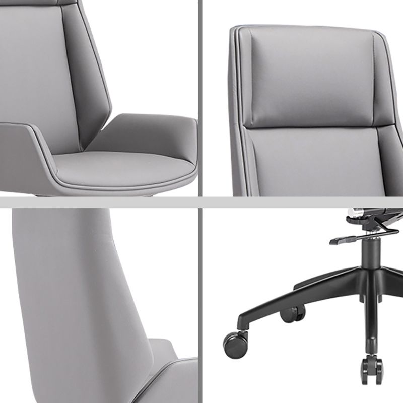 Contemporary Chair Adjustable Seat Height Pillow Included Gray Office Chair Clearhalo 'furn' 'furn_office_chair' 'Furniture' 'Office Chairs' 'Office Furniture' 'office_chair' 1200x1200_bb99f564-2909-42f6-b0e2-959af6e94115