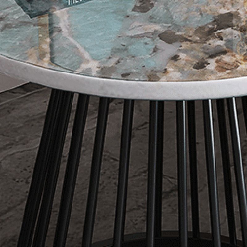 Tavolo laterale moderno in cornice in ardesia rotondo del divano tavolo per soggiorno