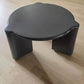 Mesa redonda de madera de estilo moderno con mesa de centro con base de 3 patas