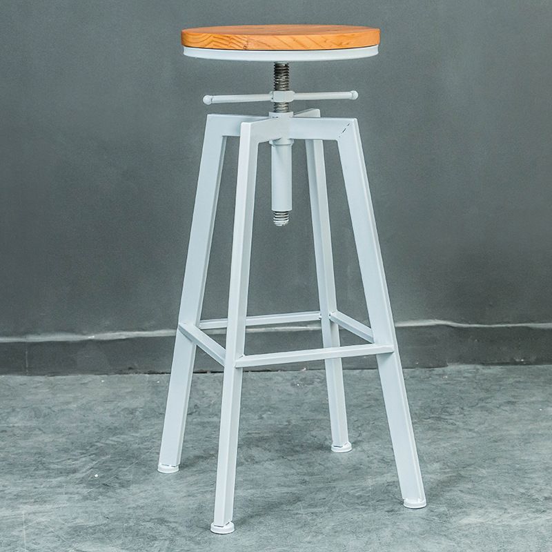 Industrial Elevatable Backless Counter Stool Iron Bar Stool with Pedal for Bar Clearhalo 'Bar Furniture' 'Bar Stools' 'bar_stools' 'furn' 'furn_bar_stools' 'Furniture' 'Kitchen & Dining Furniture' 1200x1200_bb9b593c-0d8c-422a-a0f1-9859134833dd