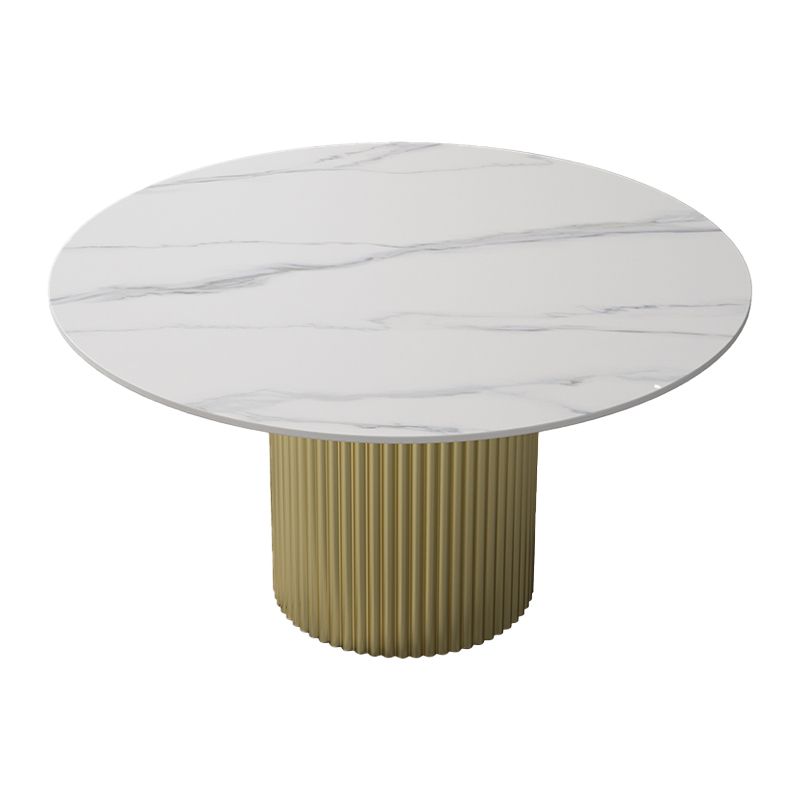Glam 1/7 Pieces Dining Set Round Stone Dining Table for Dining Room Clearhalo 'Dining Room Sets' 'Dining Tables & Seating' 'dining_room_set' 'furn' 'furn_dining_room_set' 'Furniture' 'furniture_dining_room_set' 'Kitchen & Dining Furniture' 1200x1200_bb9c08c1-ce77-4dff-8287-74c2d52312dc