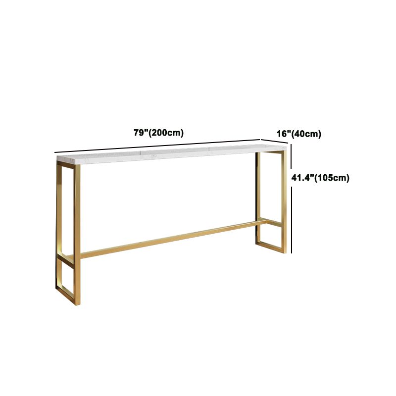 Luxury Sintered Stone Bar Table Set 1/3/5 Pieces White Indoor Footrest Bar Table Set