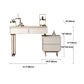 White/Grey Vanity Wood Makeup Dressing Table Stone Top Dresser