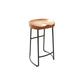 Modern Backless Stools with Metal Base Light Brown Counter & Bar Stools