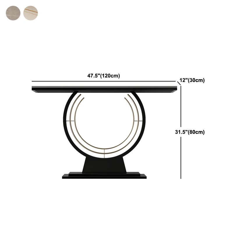 Tavolo da console in pietra moderna Tavolo da rettangolo con scaffale per Hall