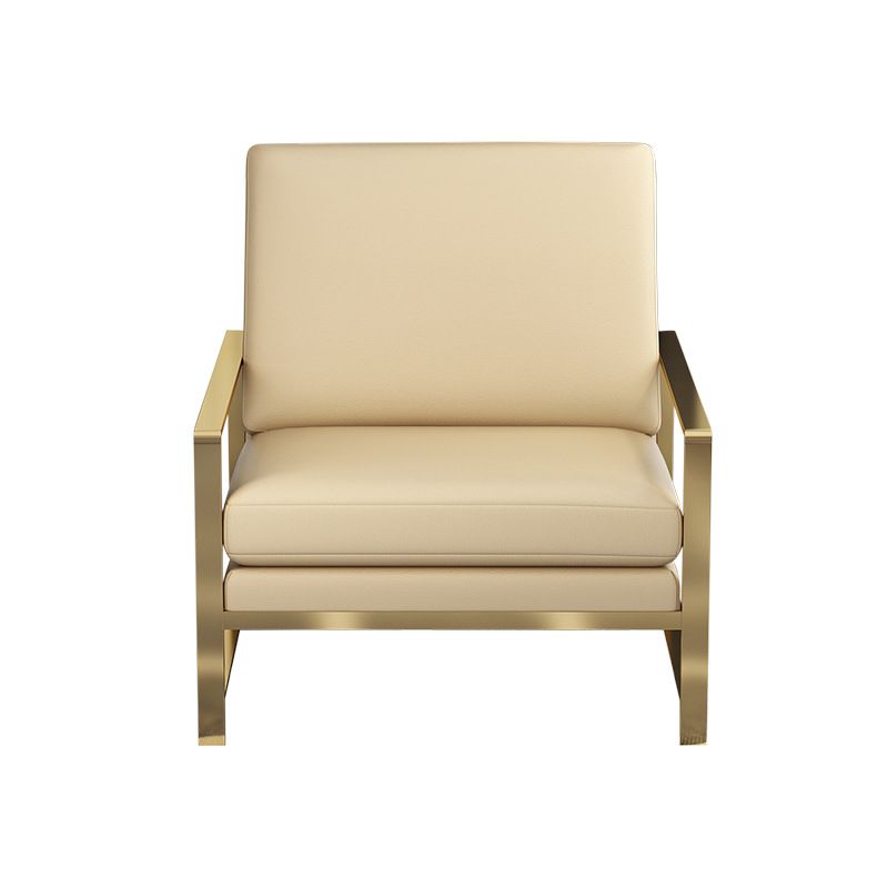 Faux Leather Arm Chair 33.07" Wide Arms Included Chair with Pillow Back