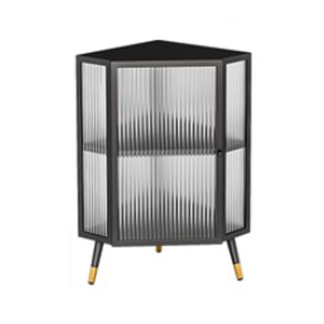 Living Room Minimalism Buffet Server Glass Door Metal Frame Dining Server Clearhalo 'buffet_sideboard' 'Buffets & Sideboards' 'furn' 'furn_buffet_sideboard' 'Furniture' 'Kitchen & Dining Furniture' 1200x1200_bb9eeffb-b921-49a1-abba-9ff2ac05ae90