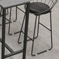 Scandinavian Metal Barstool Fabric Upholstered Counter Stool in Matte Finish Indoor