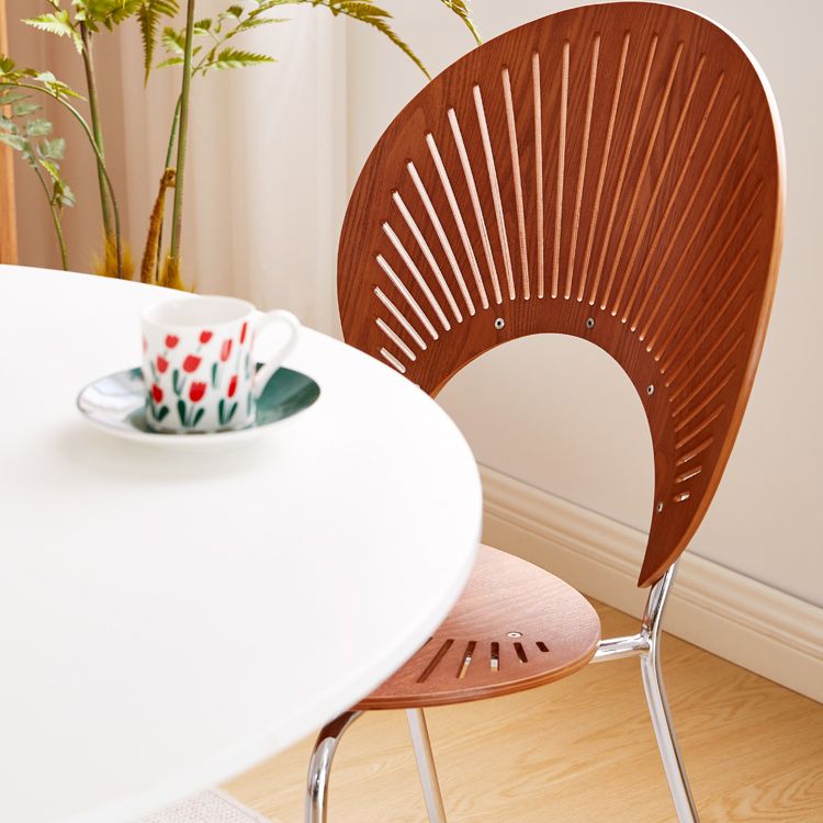 Modern Style Wooden Dining Chairs Open Back Dining Side Chairs with Metal Legs Clearhalo ' kitchen&dining_furn' 'Dining Chairs' 'Dining Tables & Seating' 'dining_chair' 'furn' 'furn_dining_chair' 'Furniture' 'furniture_dining_chair' 'Kitchen & Dining Furniture' 'kitchen' 1200x1200_bba07c79-e8c5-4674-92b0-2152a023c29a