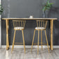 Glam Marble Bar Table with Rectangle Table Top Double Pedestal Table - 41.3" H Clearhalo 'Bar Furniture' 'Bar Tables' 'bar_tables' 'furn' 'furn_bar_tables' 'Furniture' 'furniture_bar_tables' 'Kitchen & Dining Furniture' 1200x1200_bba14984-685c-45c6-a086-0109547f8861