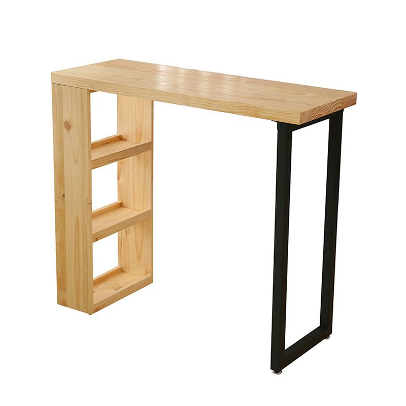 Pine Wood Bar Dining Table Rectangle Industrial Bar Dining Table with Sled Base Clearhalo 'Bar Furniture' 'Bar Tables' 'bar_tables' 'furn' 'furn_bar_tables' 'Furniture' 'Kitchen & Dining Furniture' 1200x1200_bba17fb7-e4a0-47de-8827-4b27f670d84a