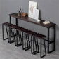 Brown Modern Style Bar Table Solid Wood and Iron Balcony Casual Bar Table Clearhalo 'Bar Furniture' 'Bar Tables' 'bar_tables' 'furn' 'furn_bar_tables' 'Furniture' 'furniture_bar_tables' 'Kitchen & Dining Furniture' 1200x1200_bba27019-66ca-4f35-8e3a-8986d4b783ae