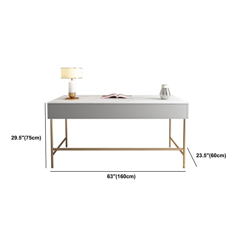 Marble Rectangular Office Desk Glam Solid Wood Writing Desk for Home Clearhalo 'furn' 'furn_office_desk' 'Furniture' 'Office Desks' 'Office Furniture' 'office_desk' 1200x1200_bba49c96-d52d-49d1-8b47-75da528d2e0f