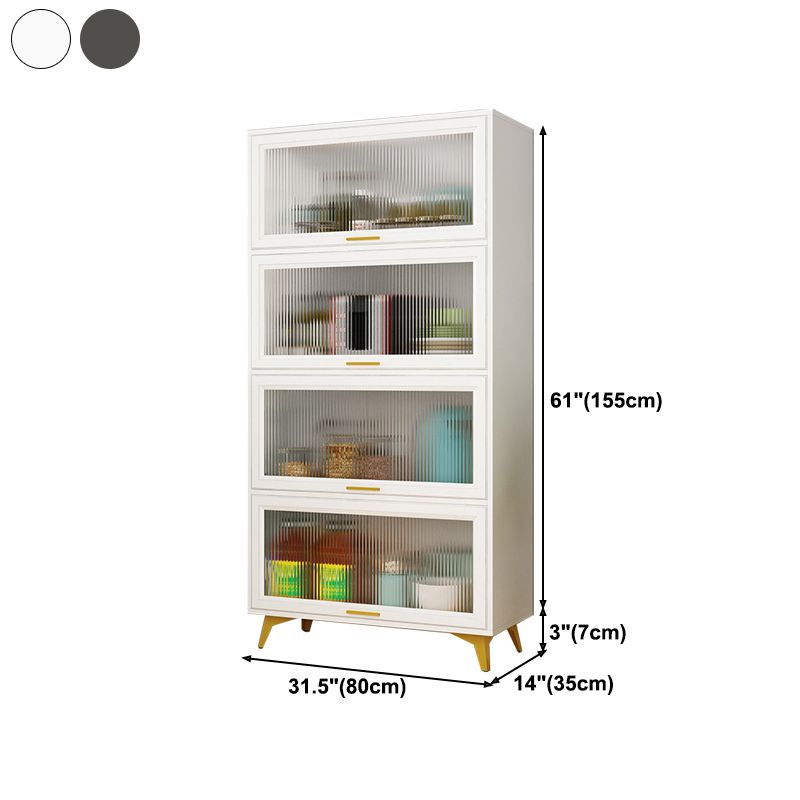 Sideboard in legno ingegnerizzato in stile glam Sideboard in vetro in vetro per soggiorno