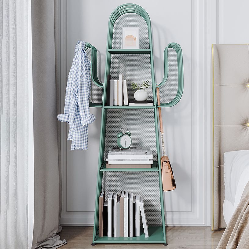 Libreria di scaffali di finiture antichi scandinavi libreria in metallo etagere con ripiani