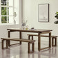 Modern 1/2/3/5 Pieces Dining Set Rectangle Double Pedestal Dinette Set in Natural Clearhalo 'Dining Room Sets' 'Dining Tables & Seating' 'dining_room_set' 'furn' 'furn_dining_room_set' 'Furniture' 'Kitchen & Dining Furniture' 1200x1200_bbac6878-9e73-4496-a731-07d43b544881
