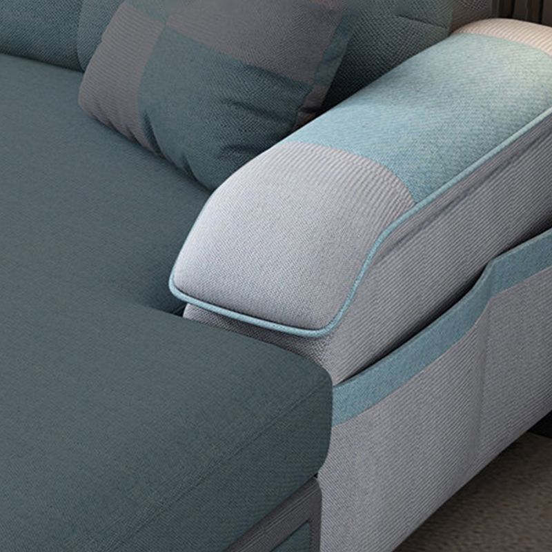 Scandinavian Pillow Top Arm Sectional with Tufted Back and Storage Clearhalo 'Furniture' 'furniture_sectionals' 'Living Room Furniture' 'Sectionals' 1200x1200_bbaccf82-4796-4cc0-80d0-2bb4bb87b60f