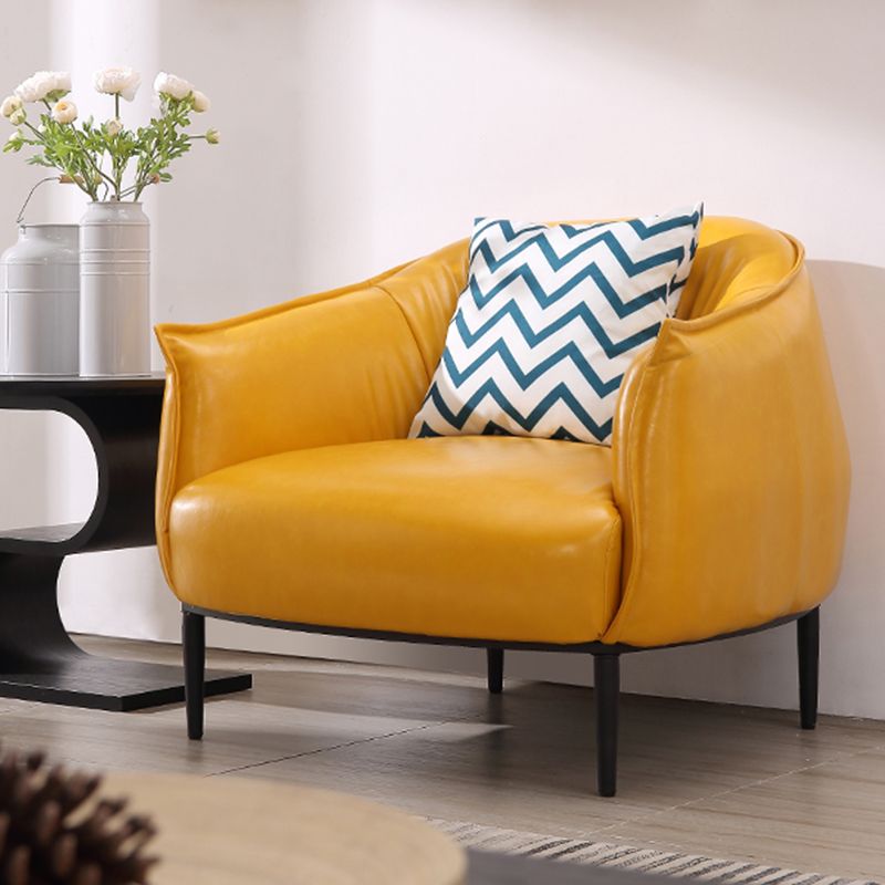 Faux Leather Chair32.6" L x 31.8" W x 29.9" H Arms Included Chair for Bedroom Clearhalo 'Accent Chairs' 'accent_chairs' 'Chairs & Seating' 'Furniture' 'furniture_accent_chairs' 'Living Room Furniture' 1200x1200_bbacff31-d96d-40b5-b661-2d4b498fe586