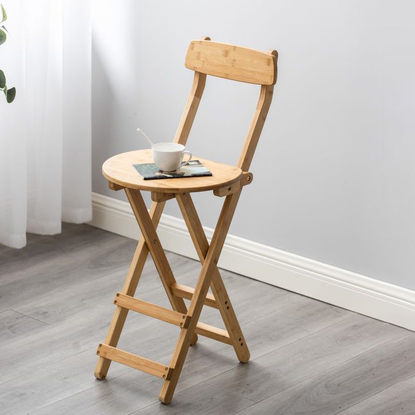 Indoor Simple Armless Wood Barstool Folding Single Counter Stool Clearhalo 'Bar Furniture' 'Bar Stools' 'bar_stools' 'furn' 'furn_bar_stools' 'Furniture' 'furniture_bar_stools' 'Kitchen & Dining Furniture' 1200x1200_bbb0057f-17c8-4c36-a3c0-5704bde2f19c