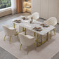 Glam Stone Furniture 1/5 Pcs Standard Height Dining Room Set for Home Use