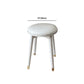 Dressing Table Made of White Solid Wood with 2 Drawers and 1 White Stool