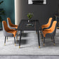 Black Rectangle Dining Table Set 1/2/5/7 Pieces Stone and Metal Dinette Set Clearhalo 'Dining Room Sets' 'Dining Tables & Seating' 'dining_room_set' 'furn' 'furn_dining_room_set' 'Furniture' 'Kitchen & Dining Furniture' 1200x1200_bbb217f3-4997-4512-a37b-d74f660afd7a