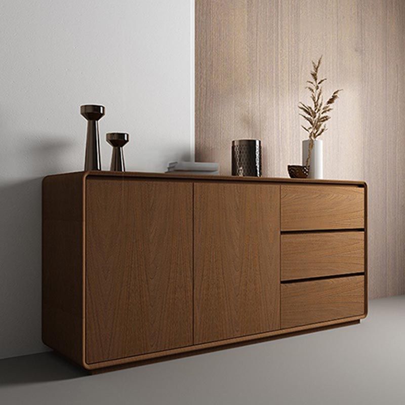 Serveur de bois d'ingénierie du serveur moderne avec porte et tiroir, 47,2 "L x 15,7" W x 30,7 "H