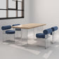 Contemporary Solid Back Dining Chair Acrylic Side Chair for Dining Room