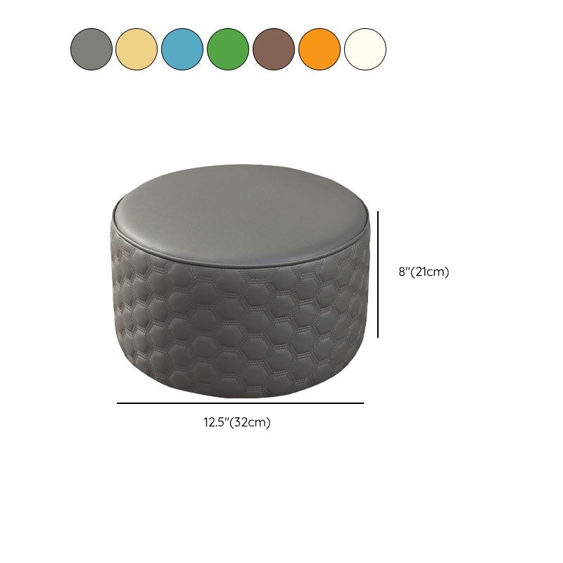 Genuine Leather Standard Stool Modern Minimalist Round Footrest Clearhalo 'furn' 'furn_ottomans_poufs' 'Furniture' 'Living Room Furniture' 'Ottomans & Poufs' 'ottomans_poufs' 1200x1200_bbb3be91-6b32-4844-9b96-1b437bd26171