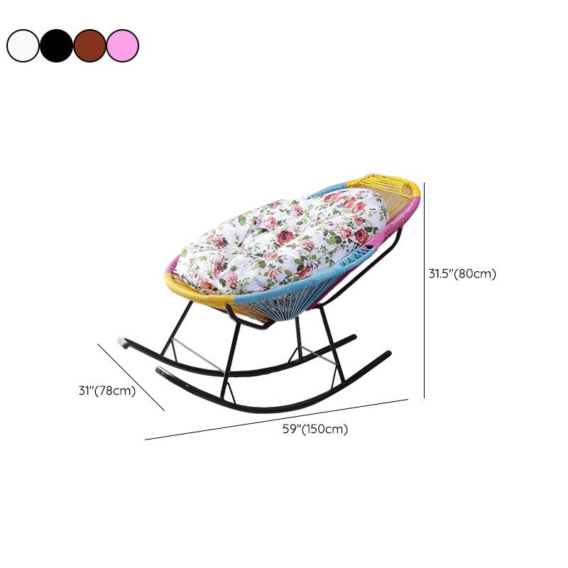 Chaise de culbuteur à corde tissée moderne