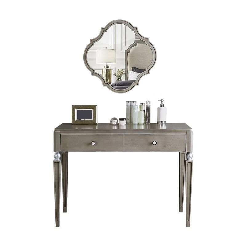Traditional Mirrored Vanity Set Light Brown Solid Wood Dresser Clearhalo 'Bedroom Furniture' 'furn' 'furn_makeup_vanities' 'Furniture' 'Makeup Vanities' 'makeup_vanities' 1200x1200_bbb44d62-f8d9-4858-be63-f6964a3bb47e