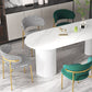 Modern Sintered Stone Dining Table Contemporary White Table with Metal Base Clearhalo 'Dining Tables & Seating' 'Dining Tables' 'dining_table' 'furn' 'furn_dining_table' 'Furniture' 'Kitchen & Dining Furniture' 1200x1200_bbb4a5dd-e75d-4eab-9fa0-67e78b19a55c
