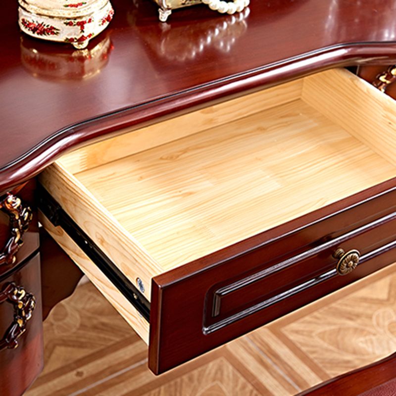 Vanity di rovere marrone set 64,96 "di alta vanità con cassetto e specchio